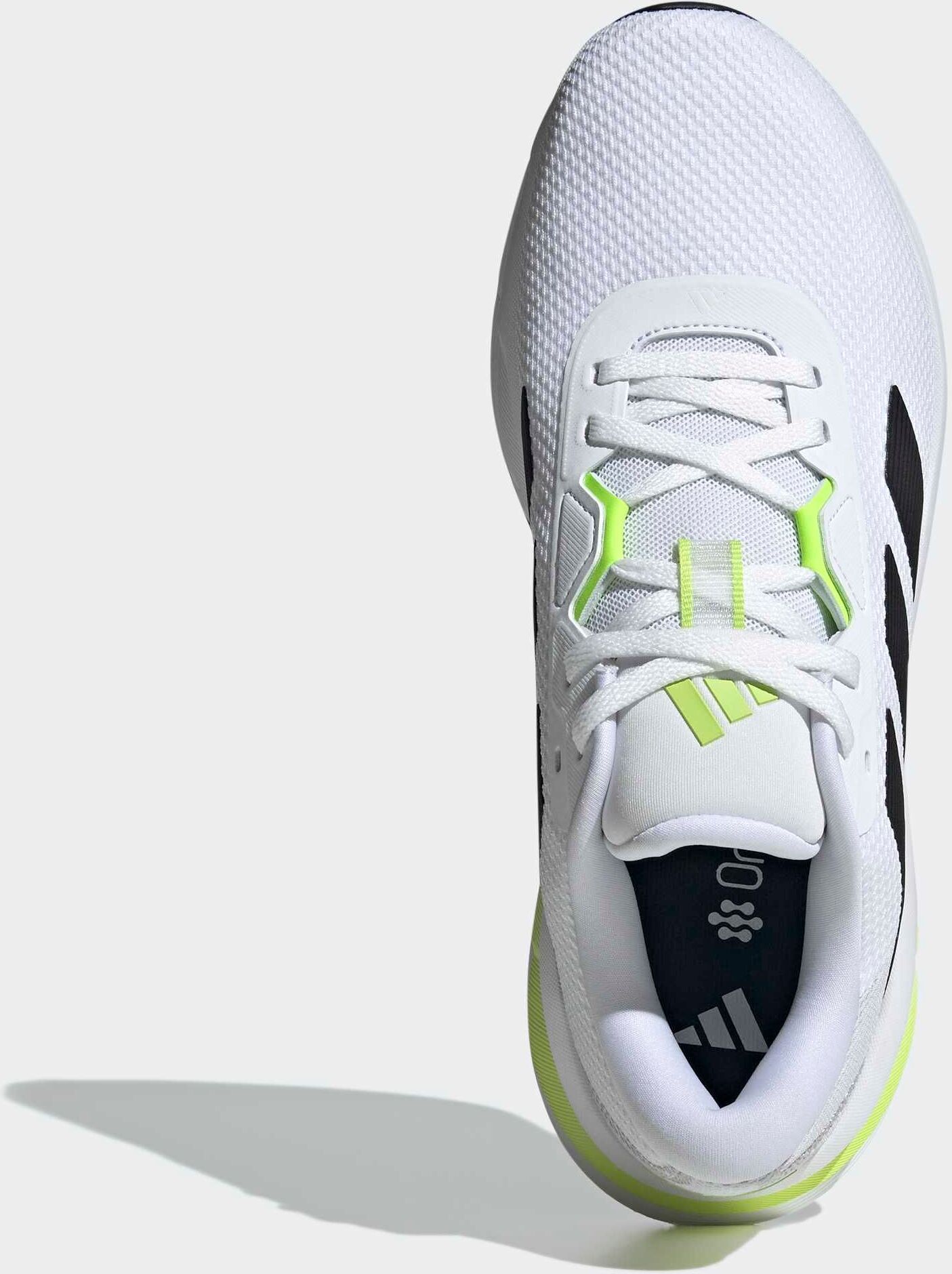 Laufschuh ADIDAS PERFORMANCE "GALAXY 7", Herren, Gr. 46, schwarz-weiss (cloud weiß, core schwarz, solar slime), Synthetik, Textil, Schuhe Laufschuh, für mehr Dämpfung cloud weiß, core schwarz, solar slime 46