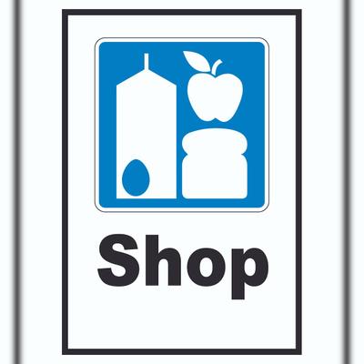HB-Druck Shop Schild A4 Rückseite selbstklebend