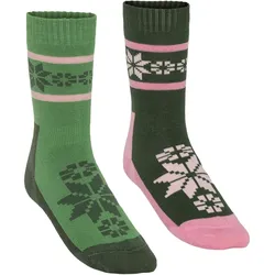 Kari Traa, Damen, Sportsocken, Women's Rusa Sock 2-Pack (39 - 41), Grün