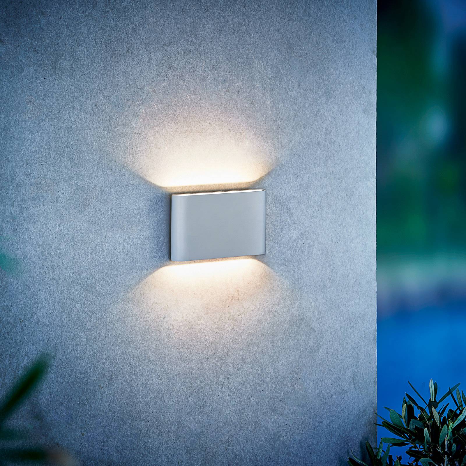 Nordlux Applique mural extérieur LED Kinver, blanc, Métal, Moderne, Applique Exterieur LED