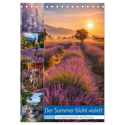 Der Sommer blüht violett (Tischkalender 2027 DIN A5 hoch), CALVENDO Monatskalender
