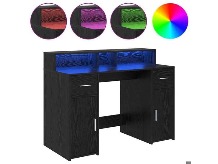 Magnifique Bureau Chêne noir Bois d'ingénierie 120x55x91 cm - design polyvalent - pour maison - Noir 49.6 kg 2026_888112