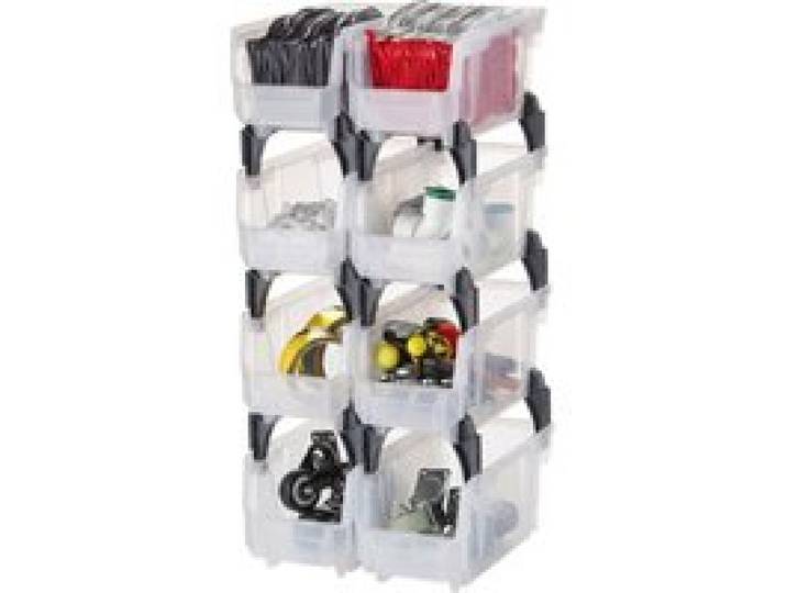 VEVOR Stapelboxen, 276x140x130 mm (8er-Pack), Lagerboxen zum Organisieren & Aufbewahren, Sichtlagerboxen, Sichtlagerkasten, für Schrank, Garage, Kleinteile, Bürobedarf, anderes Zubehör, transparent