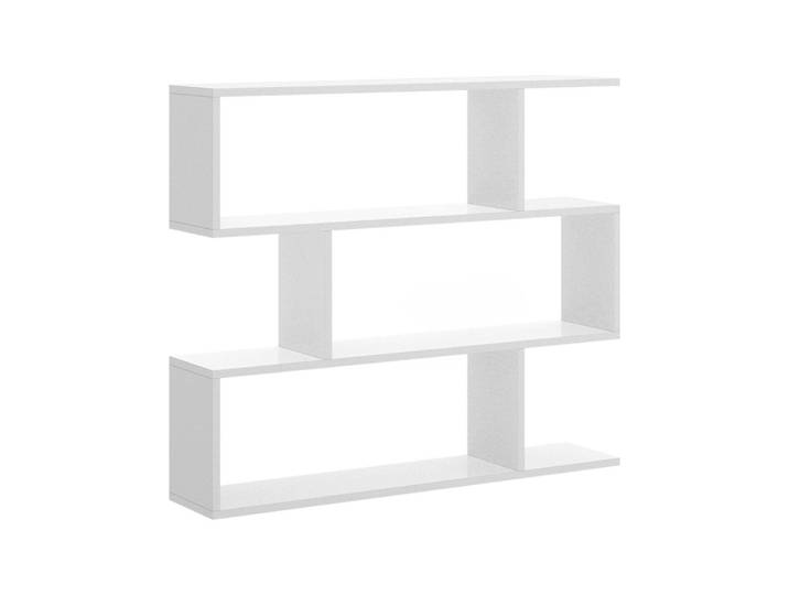 Bibliothèque effet bois blanc 110x25 cm