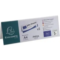 Exacompta Tischnamensschild 84358D PMMA 300x105mm 5St.