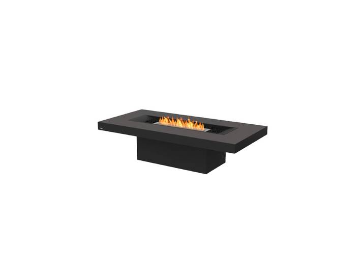 Bio-Ethanol Feuertisch „GIN 90 CHAT“  Teak Graphit EcoSmart Fire
