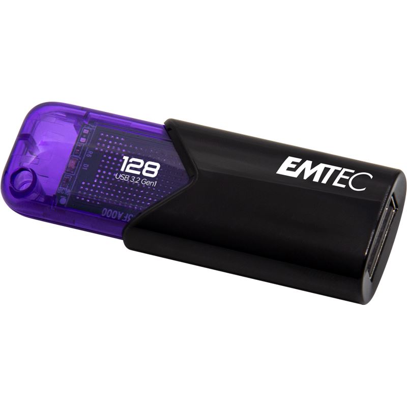 125GB Emtec USB-Stick B110 USB 3.2 Click Easy, lila