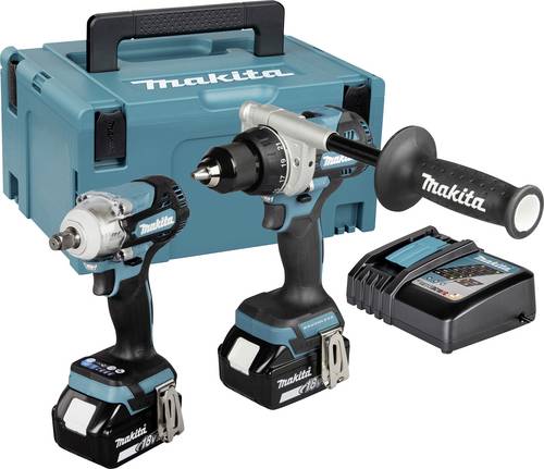 Makita DLX2588GJ Werkzeugset Akku-Bohrschrauber, Akku-Schlagschrauber im Koffer, mit Akku, mit Ladestation