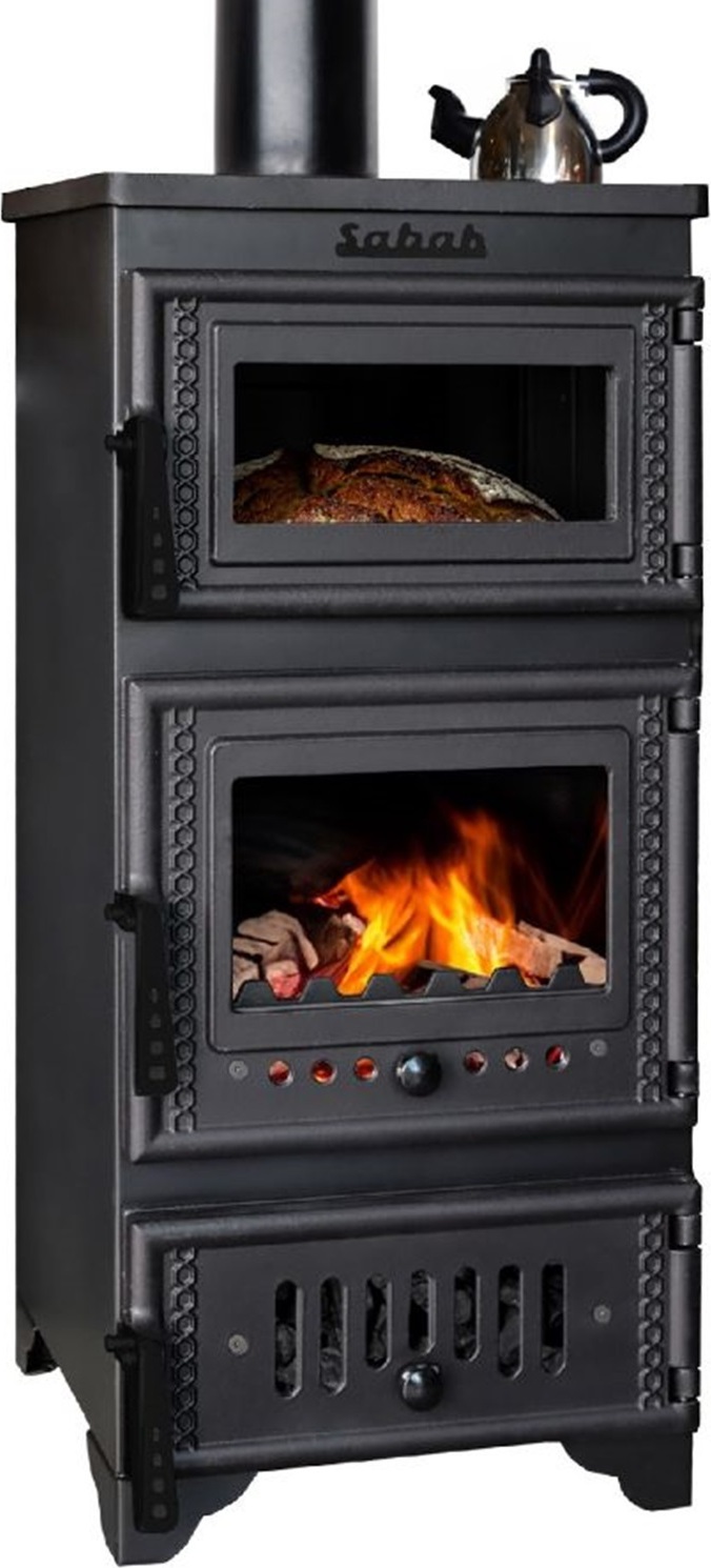 Kaminofen mit Backfach und Herdplatte Modell S103