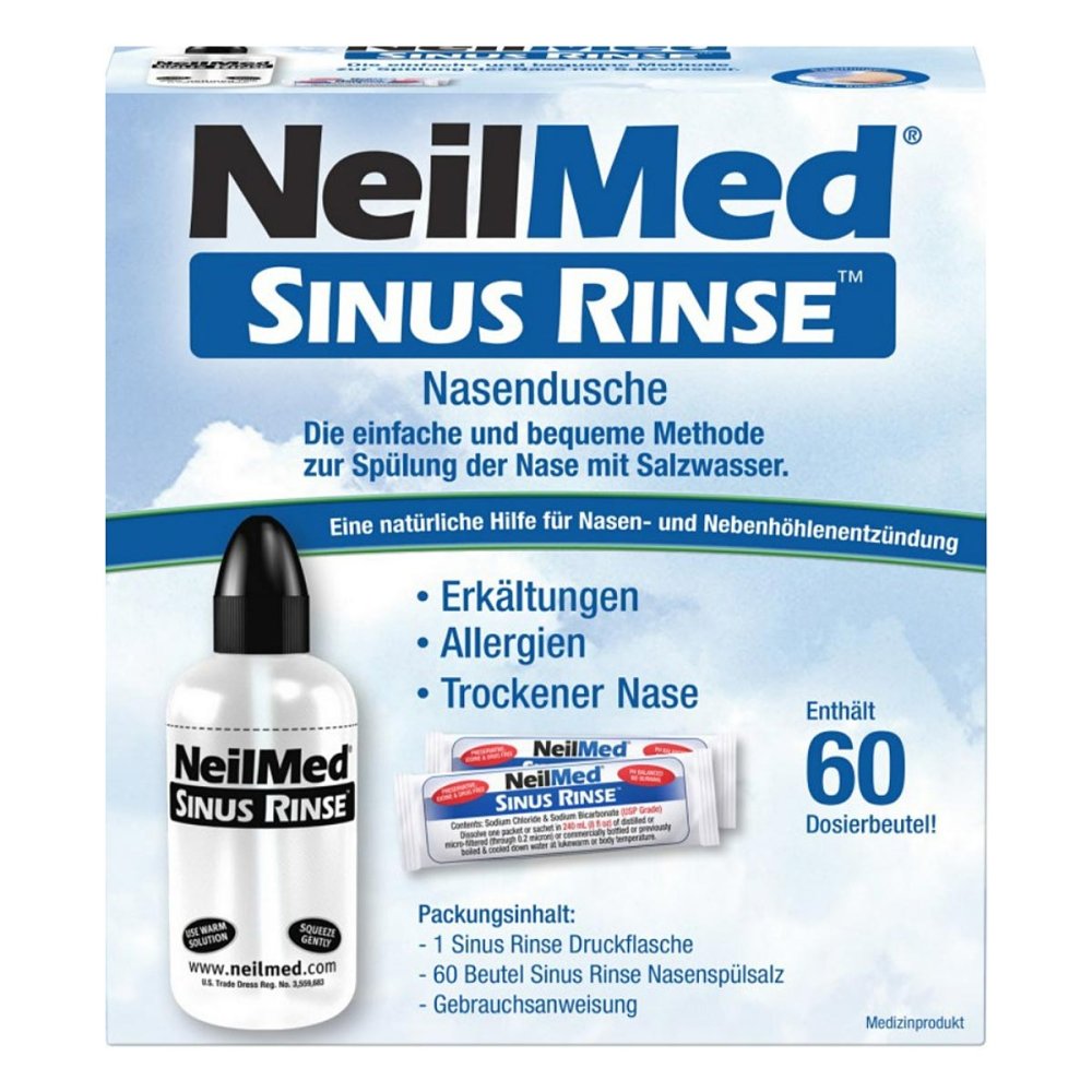 NeilMed Pharma GmbH Neilmed® Sinus Rinse Nasendusche + 60 Dosierbeutel Nasenspülsalz 15297276
