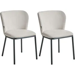 ESSZIMMERSTUHL 2er-Set Stoff Hellbeige Artesia