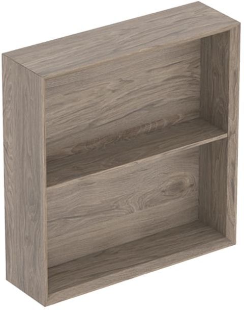 Geberit iCon Regal 502323JR1 45x46,7x13,2cm, quadratisch, nussbaum/Melamin Struktur