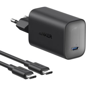 Anker USB-Ladegerät Nano, 100 Watt, 1x USB-C, 1 Port, Schnellladegerät mit USB-C Kabel, schwarz