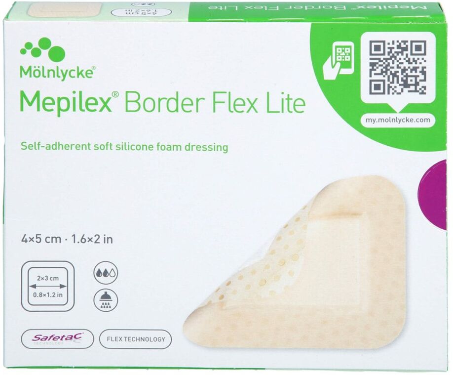 Mepilex Border Flex Lite Schaumverband 4x5 Cm