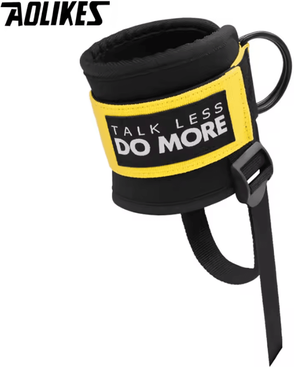 Inspire Curations AOLIKES Adjustable Ankle Straps Heavy Duty Cable Machine Ankle Cuffs For Glute, Leg & Strength Training 1pcs Yellow
