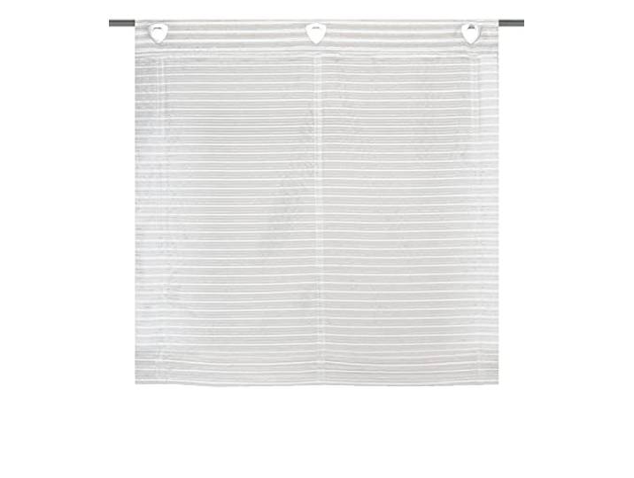 Home Fashion / Raffrollo aus transparentem Halborganza, mit Querstreifen, JÖRG 091988-2407 GRÖSSE 130 X 95 cm/Taupe