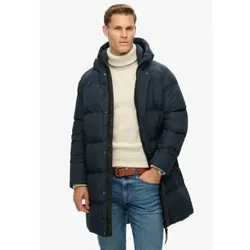 Superdry für Herren. M5011917A Steppjacke mit Kapuze Sports marine (L), Lässig, Recyceltes Polyester, Nachhaltig