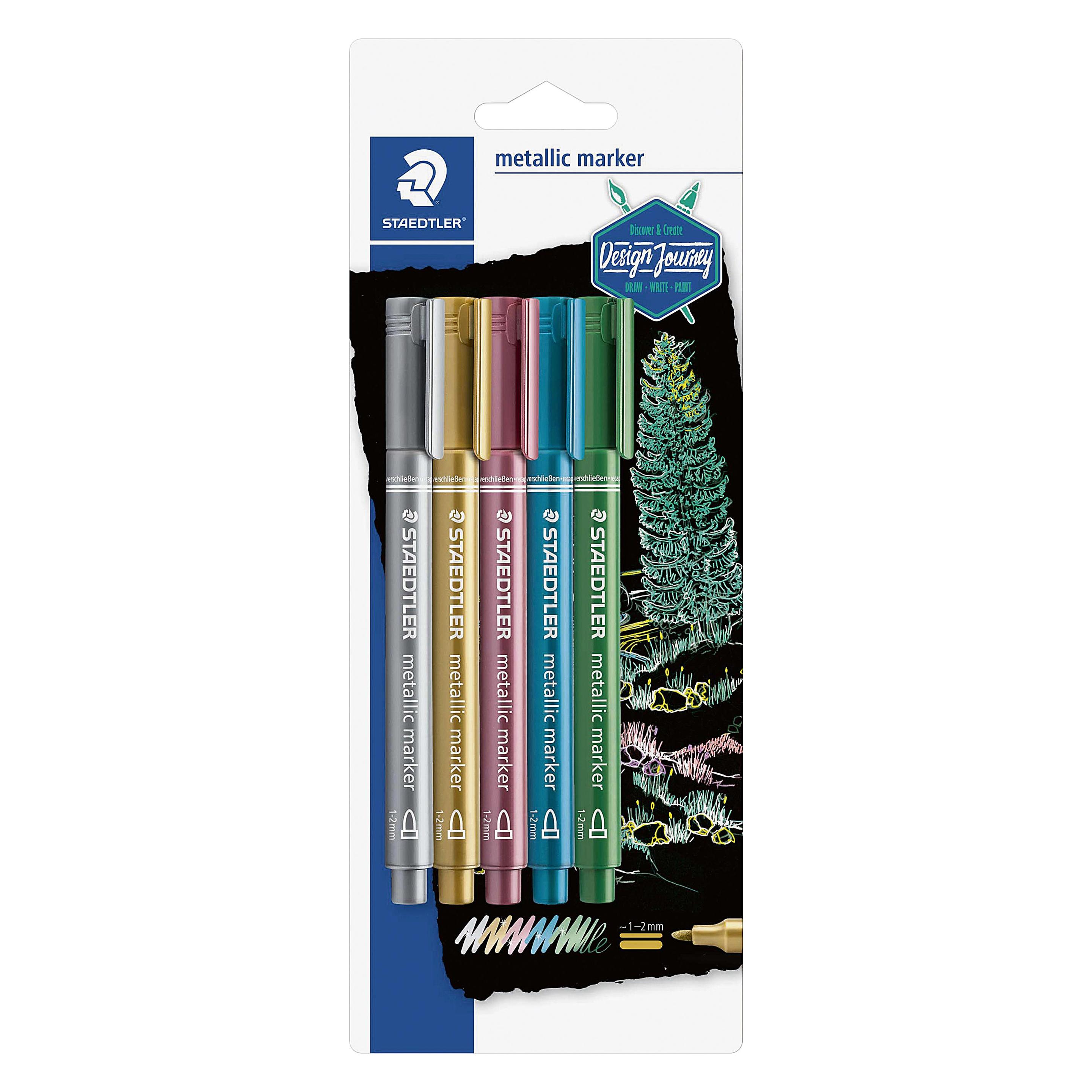Staedtler Metallic Marker 'Design Journey' (5x) (8323-S BK5)
