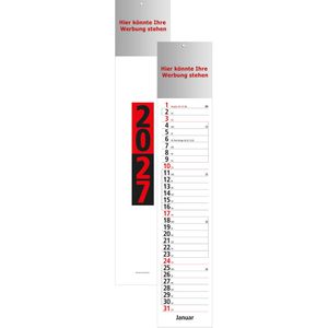 Böttcher-AG Streifenkalender Trend XL, mit Werbedruck, 11,8 x 61 cm, Jahr 2027, 500 Stück