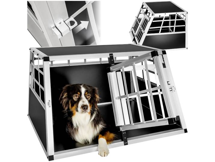 Hundetransportbox doppel mit gerader Rückwand - 89 x 69 x 50 cm