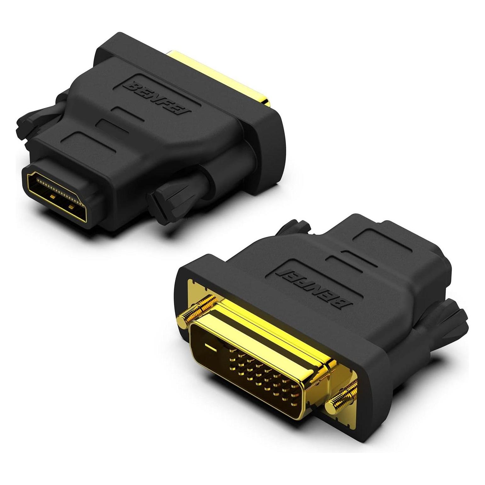 Benfei adapter DVI to HDMI bidirectional 2 pack black (70105371)