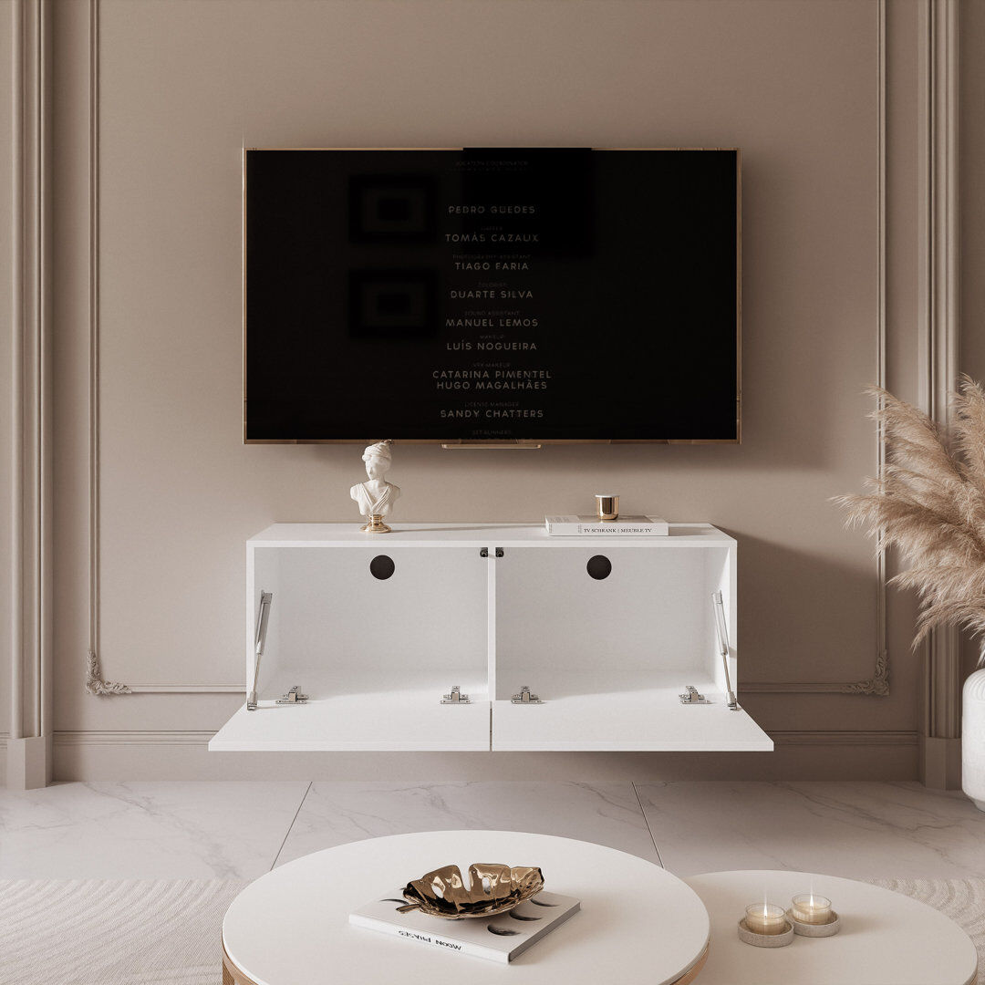 Metro TV-Lowboard TV-Unit ANGEL White Matt 36cm H x 100cm L x 40cm W