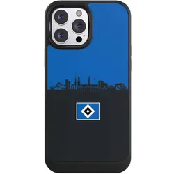 Nivocase Hülle für Apple iPhone 13 Pro Max Handyhülle NIVOcore Case Schwarz HSV Hamburg Skyline (Apple iPhone 13 Pro Max), Smartphone Hülle, Schwarz