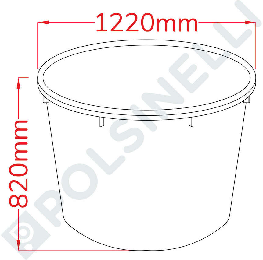 Polsinelli Cuve de macération en plastique de 750 L