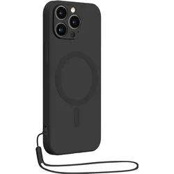 Bigben Silicone MagSafe (Apple iPhone 14 Pro), Smartphone Hülle, Schwarz