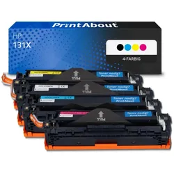 Toner kompatibel mit HP 131X (CF210X) - 4-farbig - Hohe Kapazität - Multipack