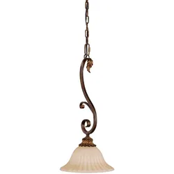 Pendellampe Deckenleuchte Hängelampe Stahl Glas D 22,2 cm Esszimmerlampe