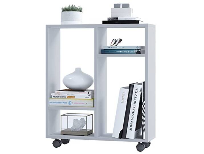 VCM Holz Nischenschrank Regal Rollen Nischenregal Beistelltisch Raumteiler Dremala