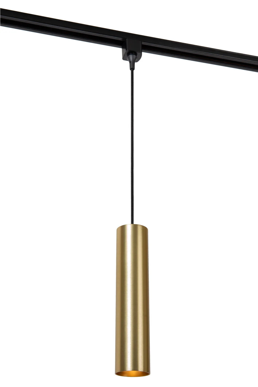 Lucide TRACK FLORIS Hanglamp - 1-fase Railsysteem - 1xGU10 - Mat Goud/Messing