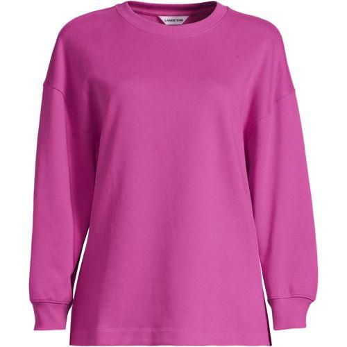 Leichtes Sweatshirt in Plus-Größe, Damen, size: plus, Pink, Baumwolle, by Lands' End