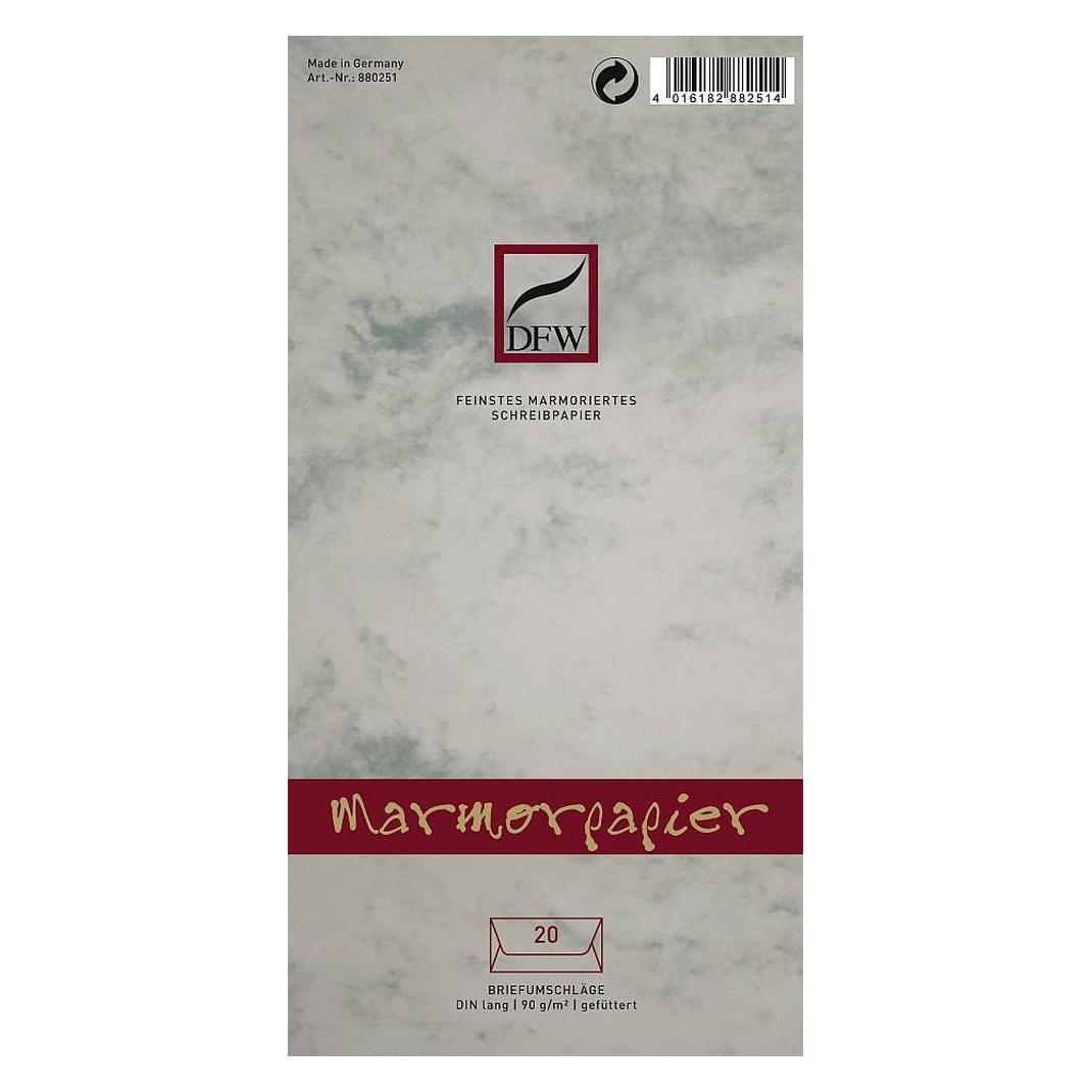 Venceremos Briefumschlag DL 110x220 cm Marmorpapier (20x) (880251)
