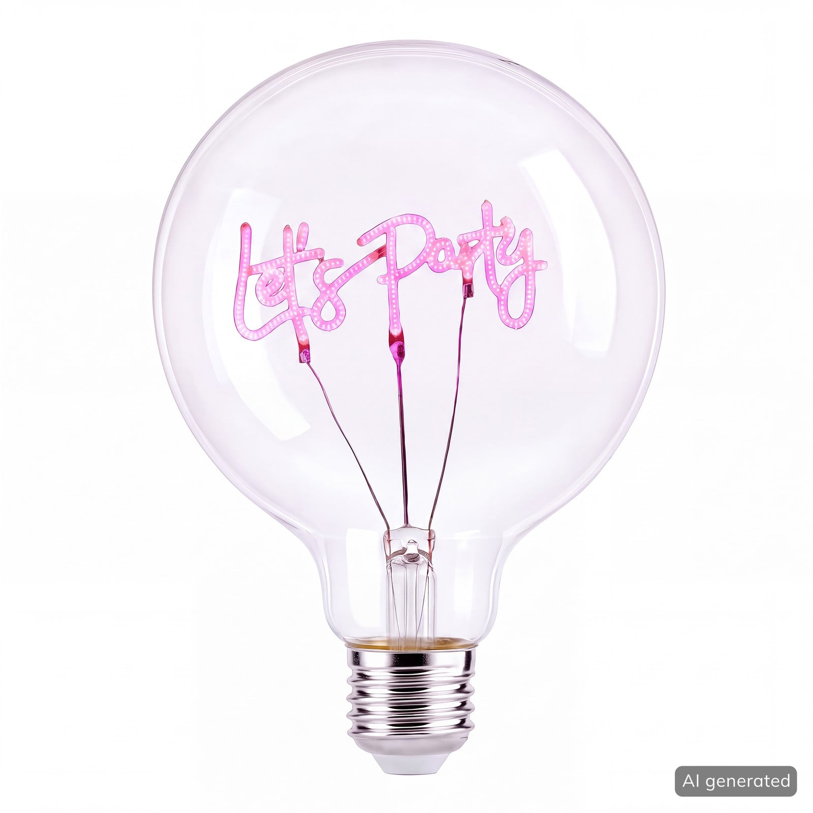 home24 LED-lichtbron Let's Party roze, Ø 13 cm