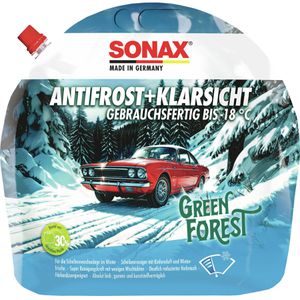 Sonax Scheibenfrostschutz 01384410, Green Forest, bis -18°C, AntiFrost & KlarSicht, 3 Liter