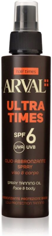Arval Half Times Ultra Times SPF 6 huile solaire visage et corps 125 ml