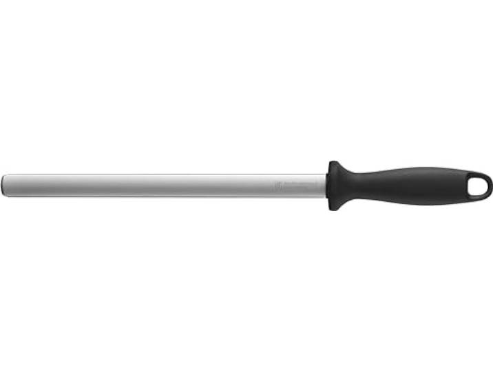 ZWILLING Fusil à Aiguiser Diamanté 26 cm\, Ovale\, Noir Manche ergonomique\, fabriqué en Allemagne