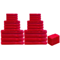 Casativo, Handtücher, 32-teiliges Handtuch-Set Frottee, je 8 Gäste-, Hand-, Badetücher (100 x 50 cm, 150 x 100 cm, 21 x 16 cm, 50 x 30 cm)