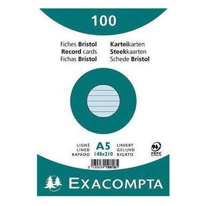 Exacompta Karteikarten (148 x 210 mm, 205 g/m²) (10818SE)