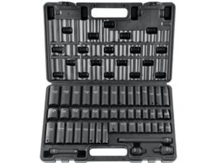 VEVOR Jeu de Douilles à Choc 3/8 Jeu de 44 Douilles à Impact 6 Pans en Acier Allié CR-V Dureté HRC 42-48 Solide Repère de Taille Facile avec Accessoires et Mallette de Transport pour Réparation Auto