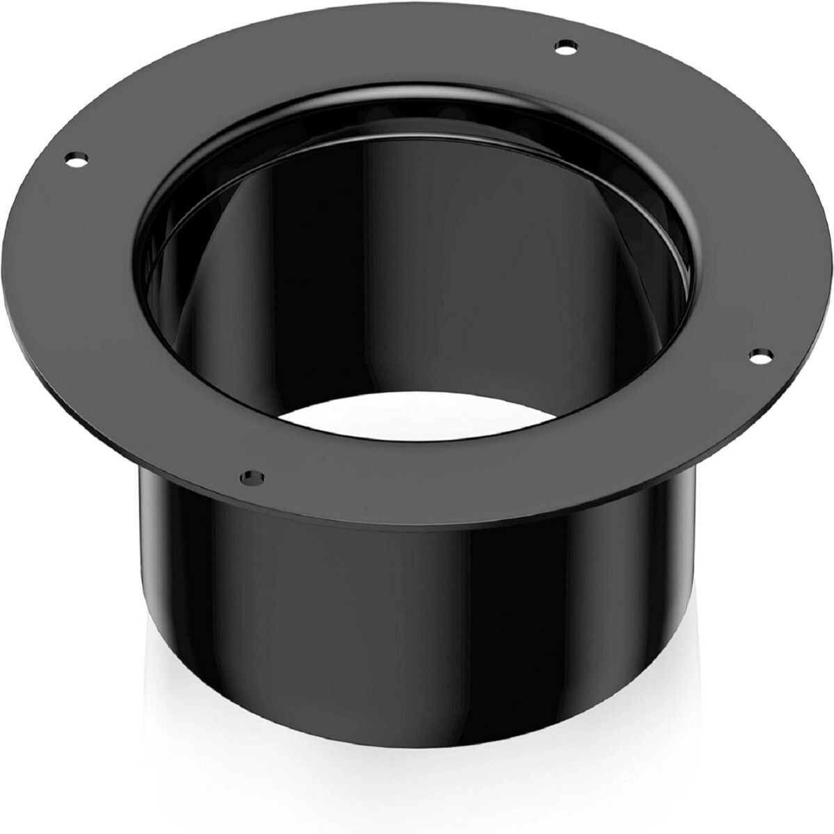 INF ABS Schlauchadapter 100mm Gerader Rohrflansch für zentrale Frischluftsysteme, Dunstabzugshauben und geräuschlose Lüfter