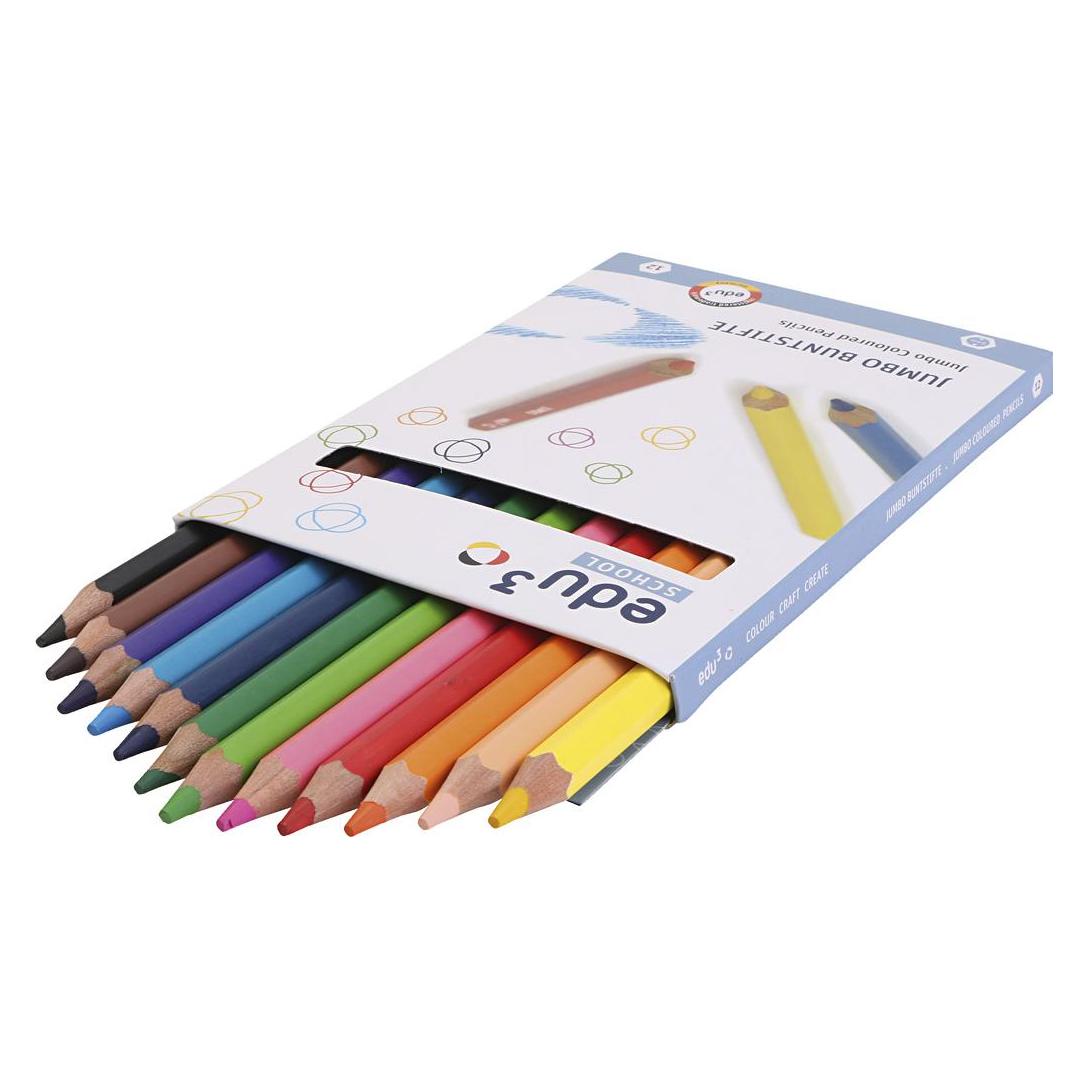EDU3 edu Jumbo Coloured Pencils (12x) (8885009833376)