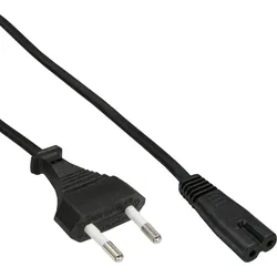 INLINE Netzkabel, Netzstecker auf Euro 8 C7 Stecker, 2m