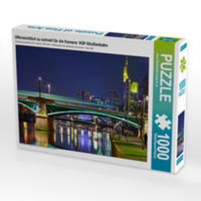 CALVENDO Puzzle Offensichtlich zu schnell für die Kamera: VGF-Straßenbahn | 1000 Teile Lege-Größe 64x48cm Foto-Puzzle für glückliche Stunden