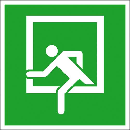 SafetyMarking Fluchtwegschild Folie Notausstieg 38.A2030 (B x H) 150mm x 150mm 1St.