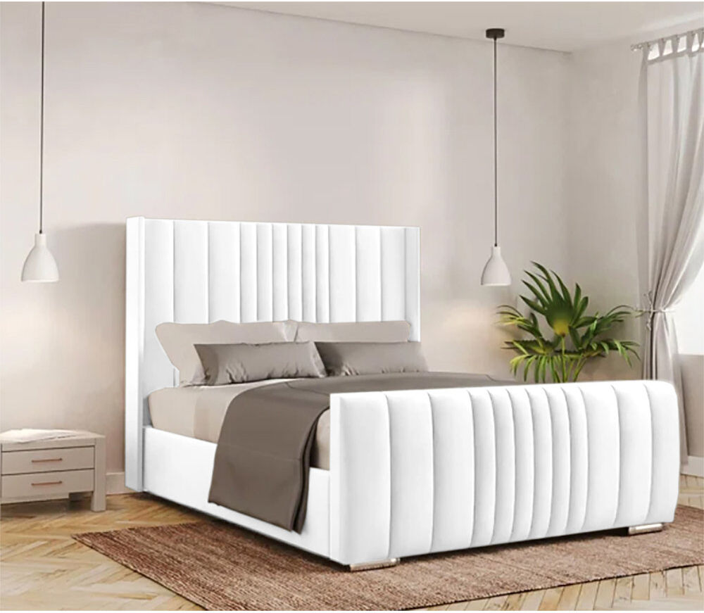 Fairmont Park Schwamm Upholstered Bed Frame White Kingsize (5')