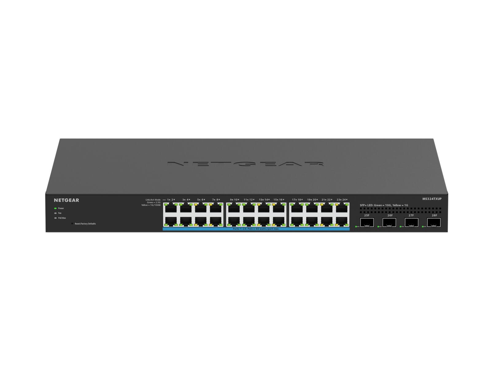 Netgear 24-Port-Multi-Gigabit/2.5G Ethernet Ultra60 PoE++ Smart Switch MS324TXUP-100EUS