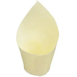 MONOUSO - Lebensmittel Kegel aus Holz 8cm (50 Stück)